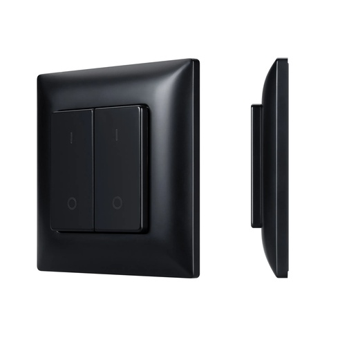 INTELLIGENT ARLIGHT Кнопочная панель SMART-RF-801-22-2G-DIM-SUF Black (3V, 2.4G) (IARL, IP20 Пластик, 5 лет)