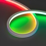Лента светодиодная герметичная DMX MOONLIGHT-TOP-B84-13x12mm 24V RGB-PX7 (18 W/m, IP67, 5m, wire x2) (Arlight, Силикон)