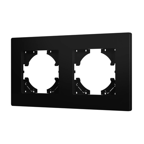 Рамка пластиковая FRM-PERIO-PL-2-BK (Arlight, -)