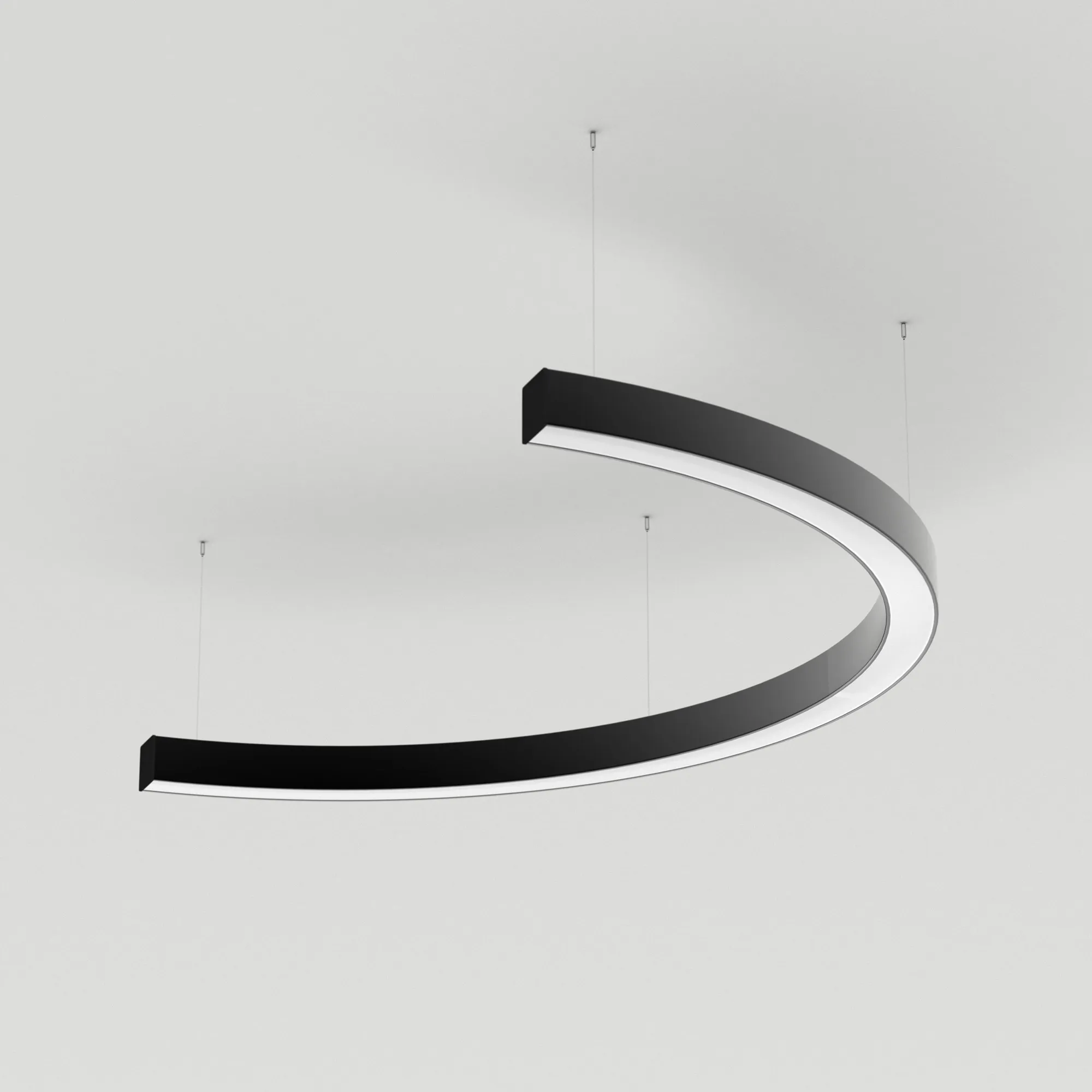 Светильник SP-LINE-HANG-ARC-C3535-D800-28W Day4000 (BLACK, 230V) (Arlight, Металл)