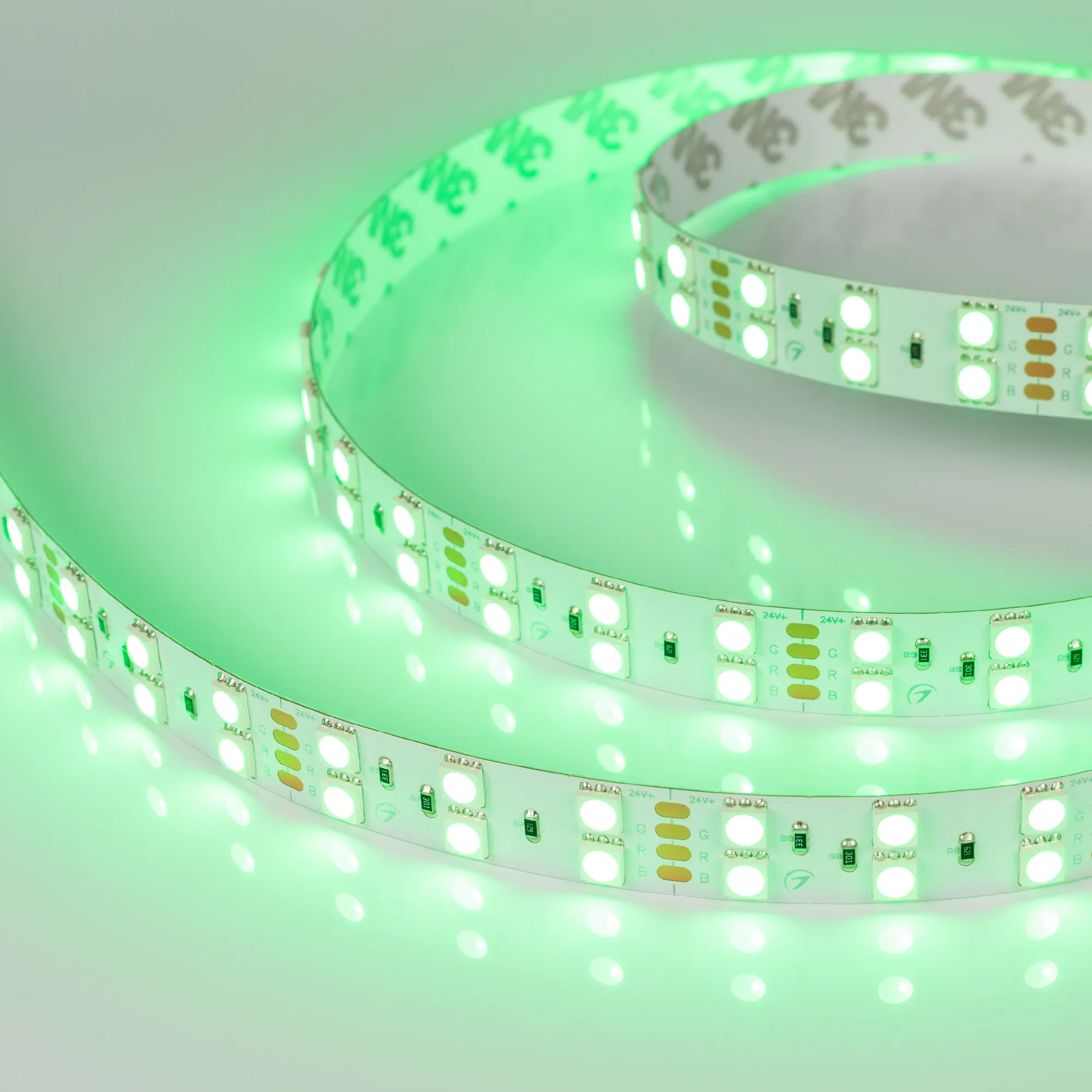 Лента светодиодная RT-B120-15mm 24V RGB (28.8 W/m, IP20, 5060, 5m) (Arlight, Открытый)