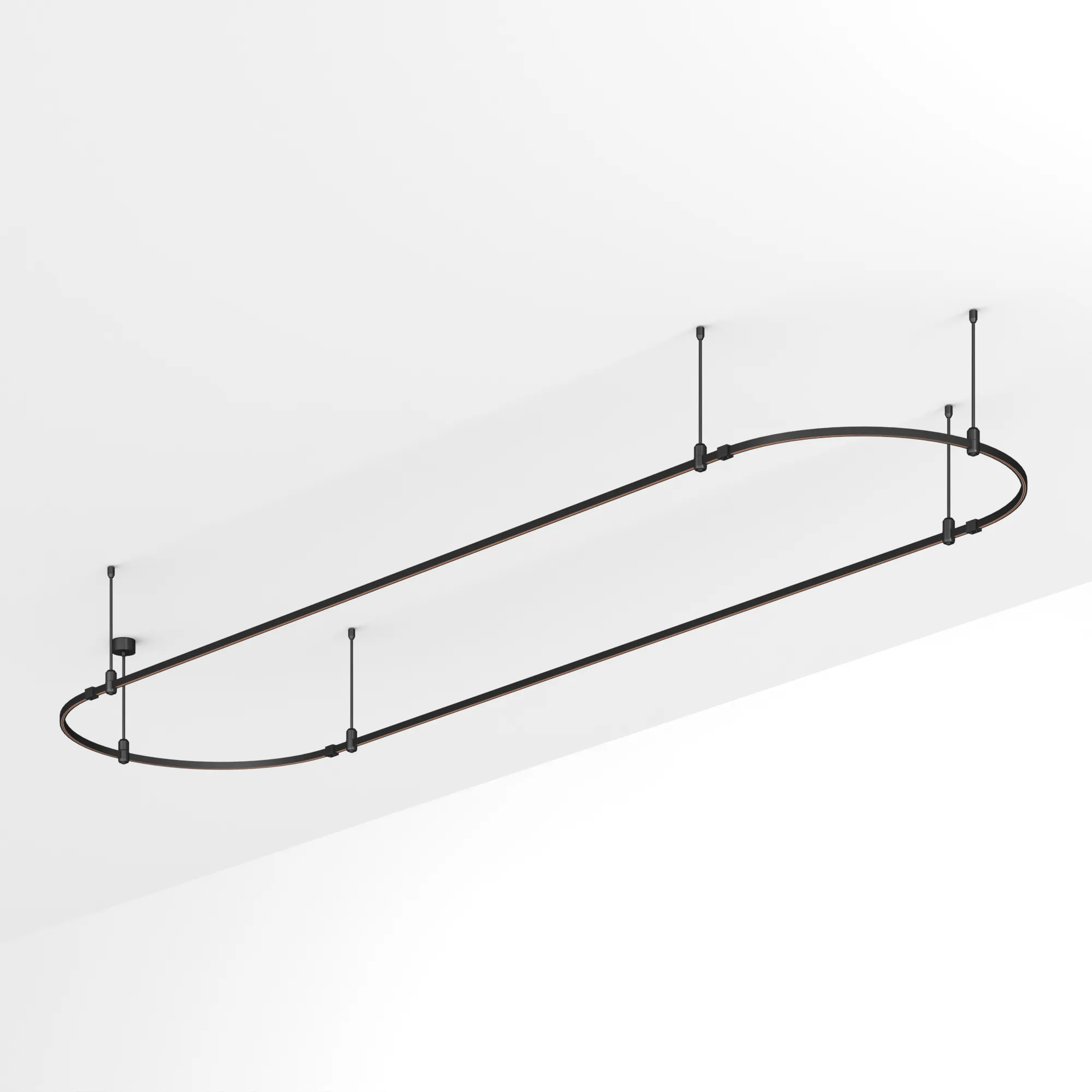 Трек ART-APRIORI-OVAL-ROD-400-4000x1000 (BK) (Arlight, IP20 Металл, 3 года)