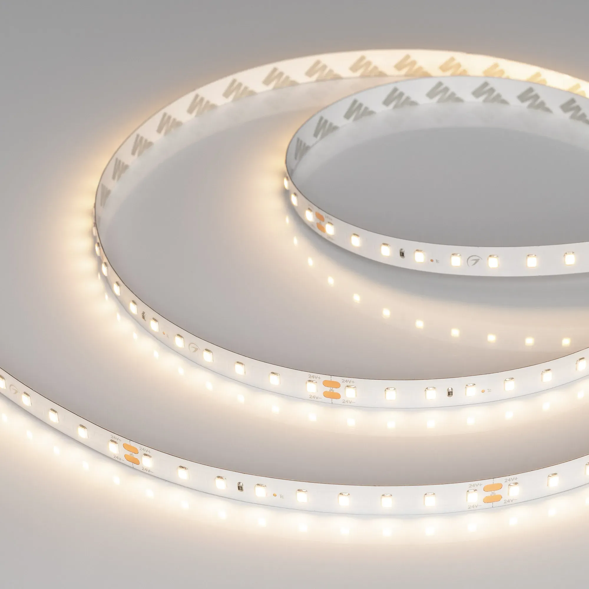 Лента светодиодная RT-A90-10mm 24V Warm3000 (4.8 W/m, IP20, 2835, 5m) (Arlight, высок.эфф.200 лм/Вт) - изображение товара