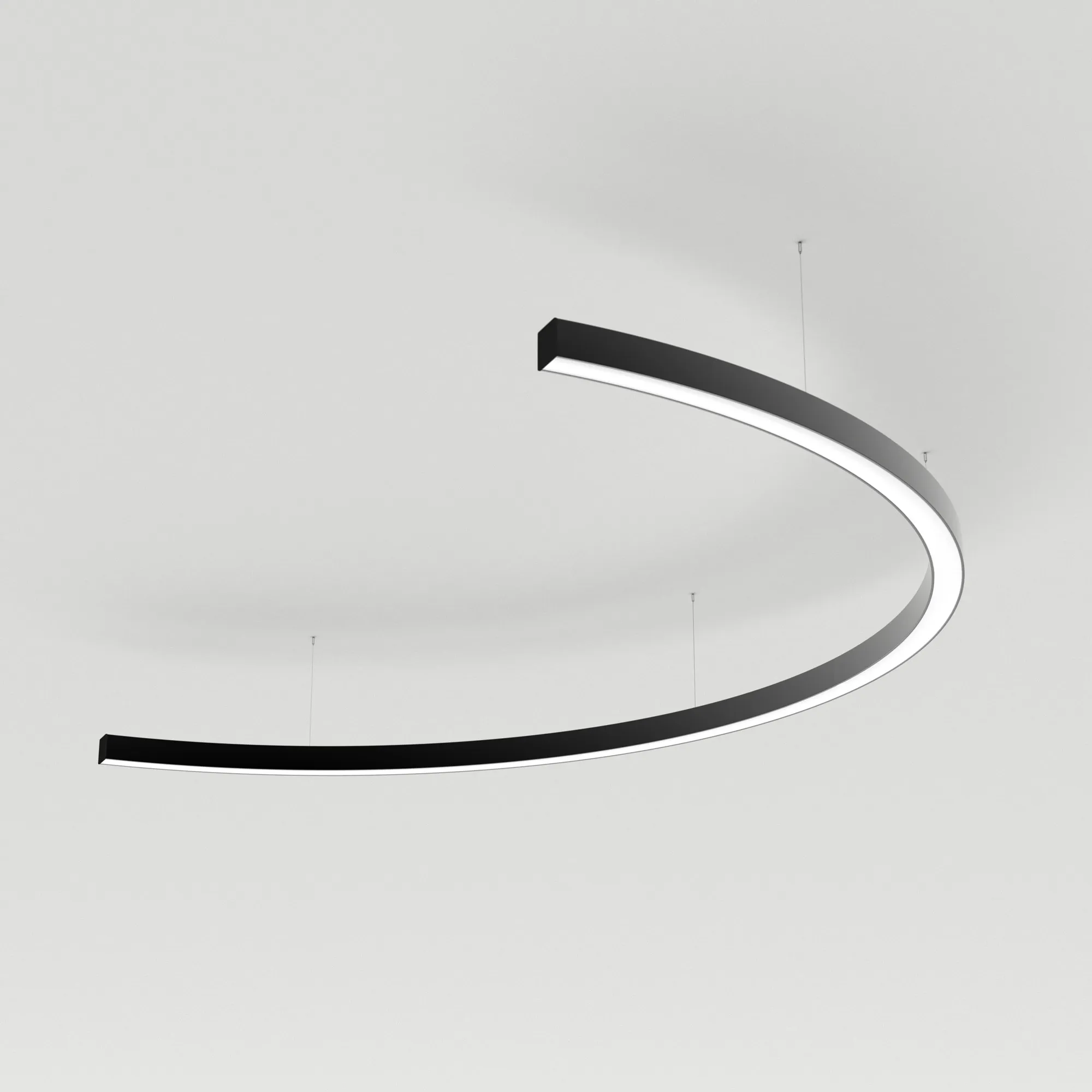 Светильник SP-LINE-HANG-ARC-C3535-D1500-53W Warm3000 (BLACK, 230V) (Arlight, Металл)