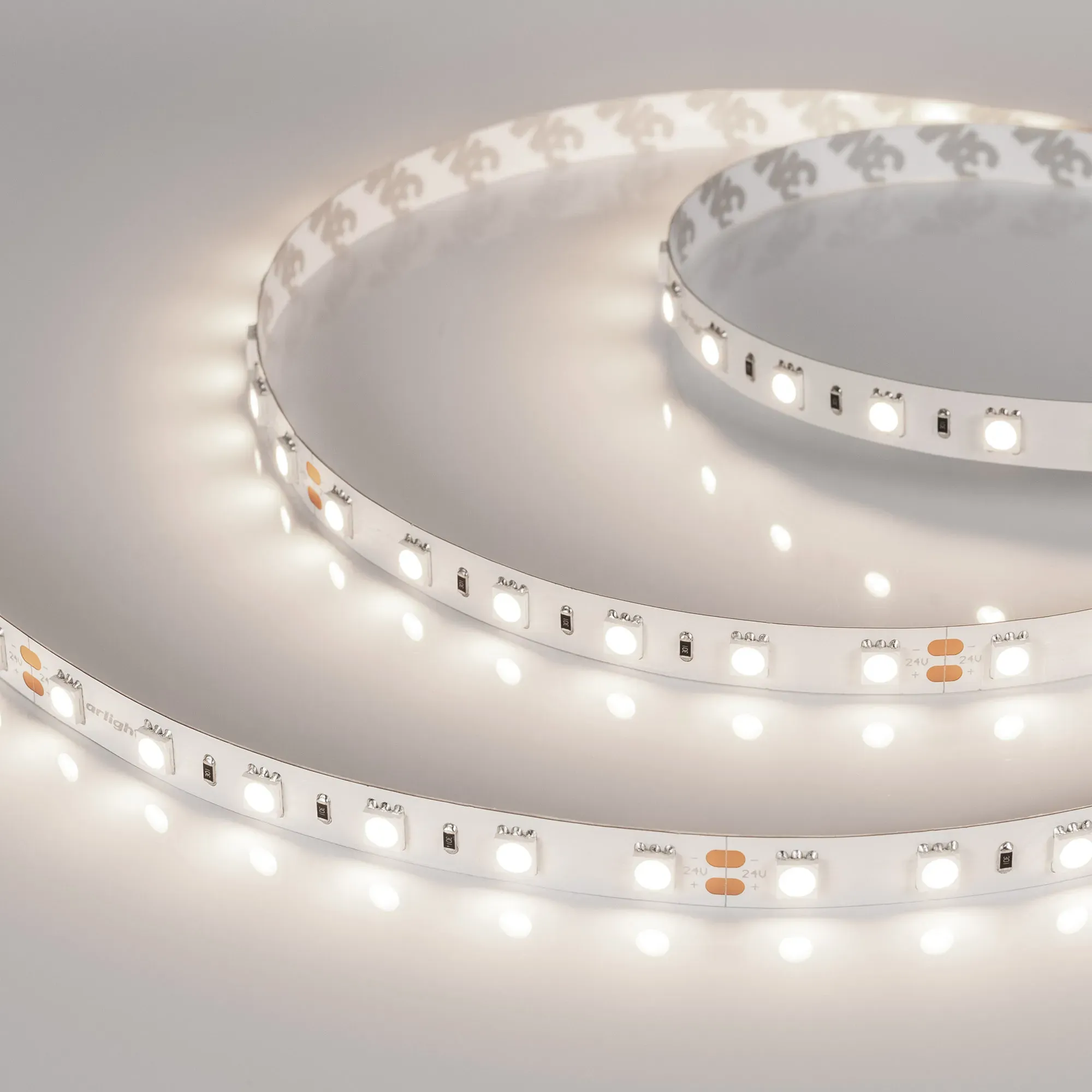 Лента светодиодная RT-B60-10mm 24V Day4000 (14.4 W/m, IP20, 5m) (Arlight, Открытый)