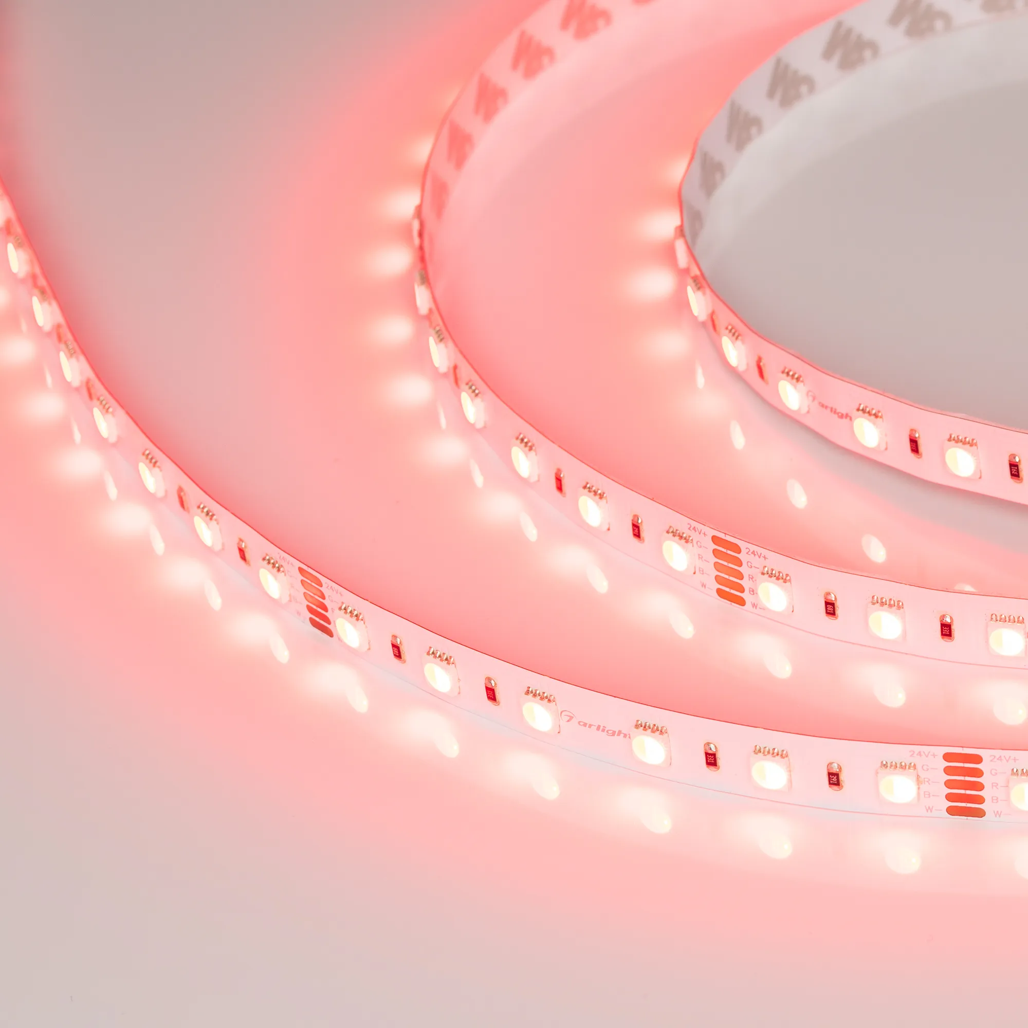 Лента светодиодная RT-B60-12mm 24V RGBW-Day-4-in-1 (19.2 W/m, IP20, 5060, 5m) (Arlight, Открытый)