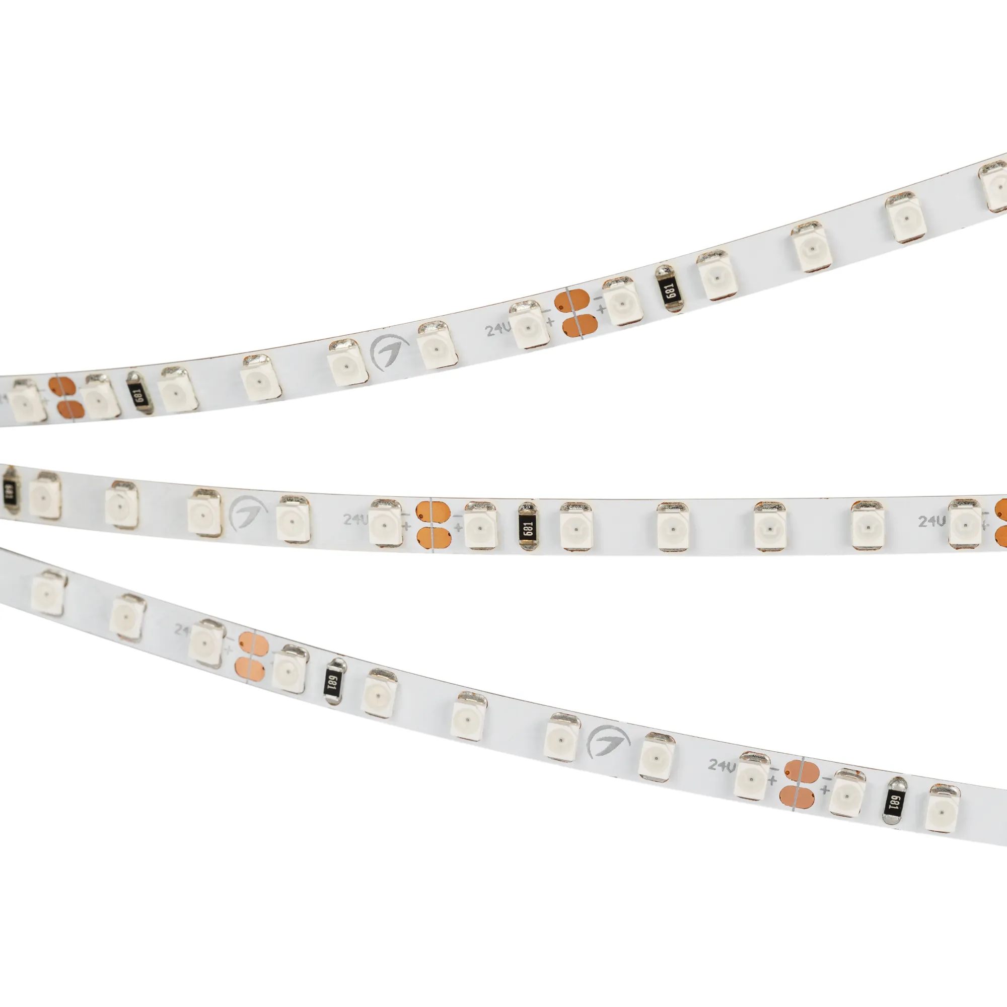 Лента светодиодная RT 2-5000 24V Red 5mm 2x (3528, 600 LED, LUX) (Arlight, 9.6 Вт/м, IP20)